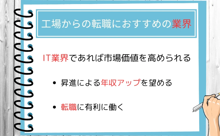 工場勤務からの転職におすすめの業界